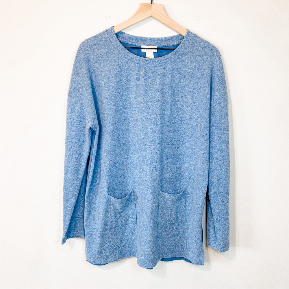 Ann Taylor Loft Baby Blue Sweater with pockets